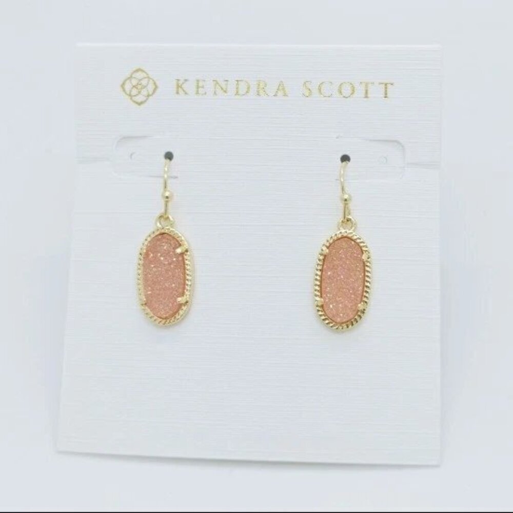 Kendra Scott Lee Gold Drop Earrings In Black Drusy